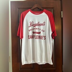 Leinenkugel’s Red and White Men's Short Sleeve Tee size L